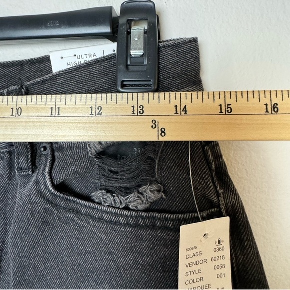 PacSun Eco Black Distressed Ultra High Waisted Slim Fit Jeans - Picture 12 of 13